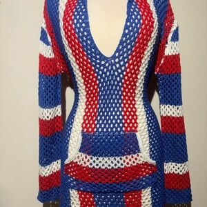 Colorful Crochet Knit Dress